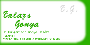 balazs gonya business card